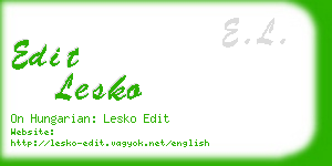edit lesko business card